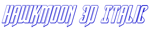 Hawkmoon 3D Italic लिपि